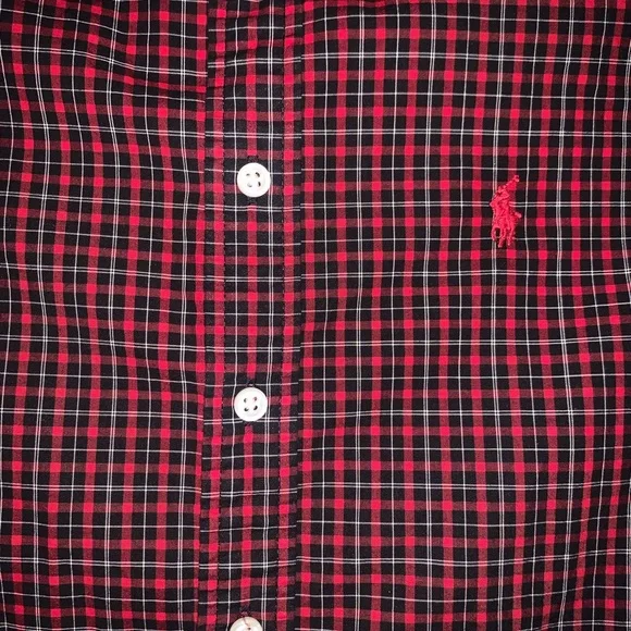 Ralph Lauren Christmas plaid shirt sz M (10/12) - Picture 3 of 3